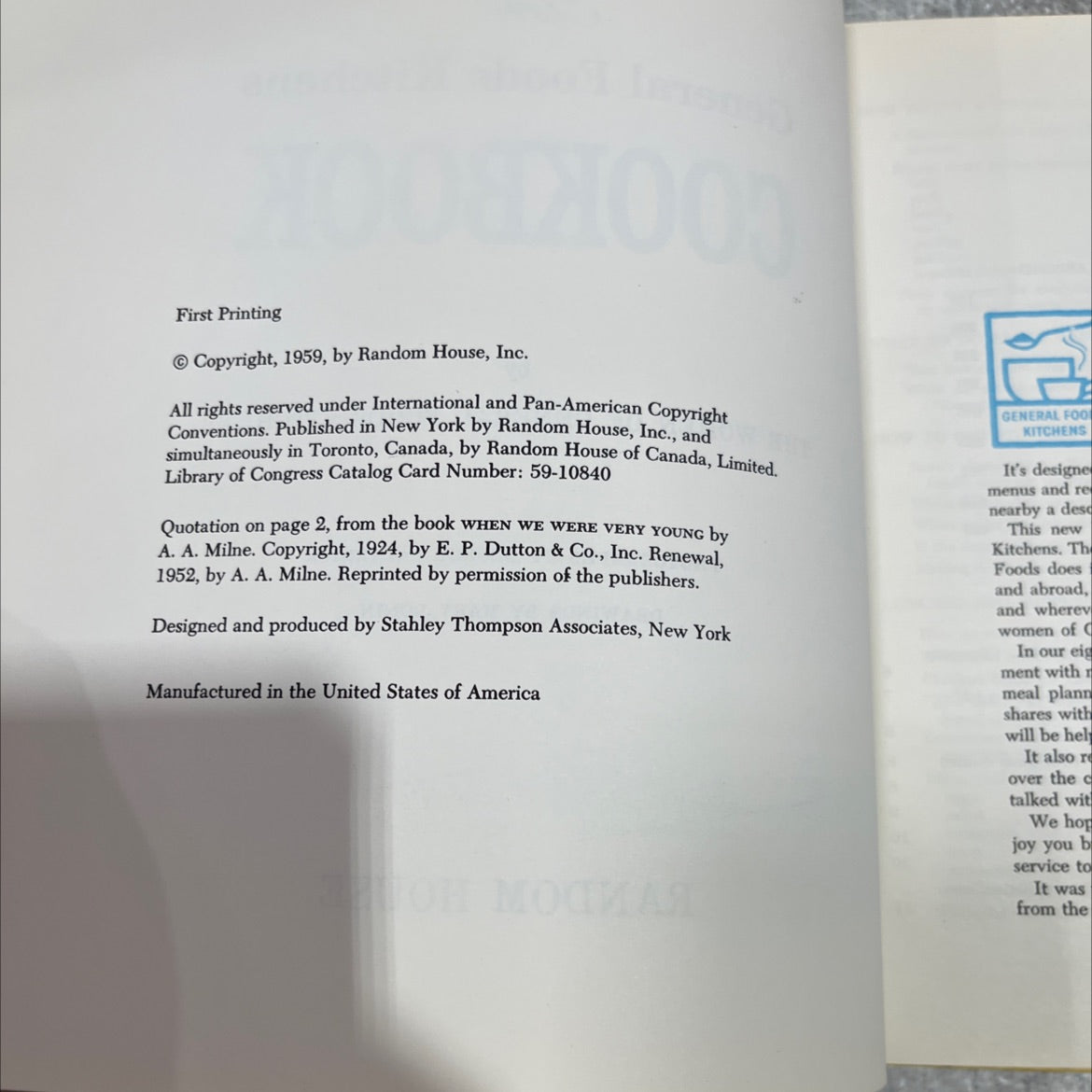 the general foods kitchens cookbook book, by the women of general foods kitchens, 1959 Hardcover image 3