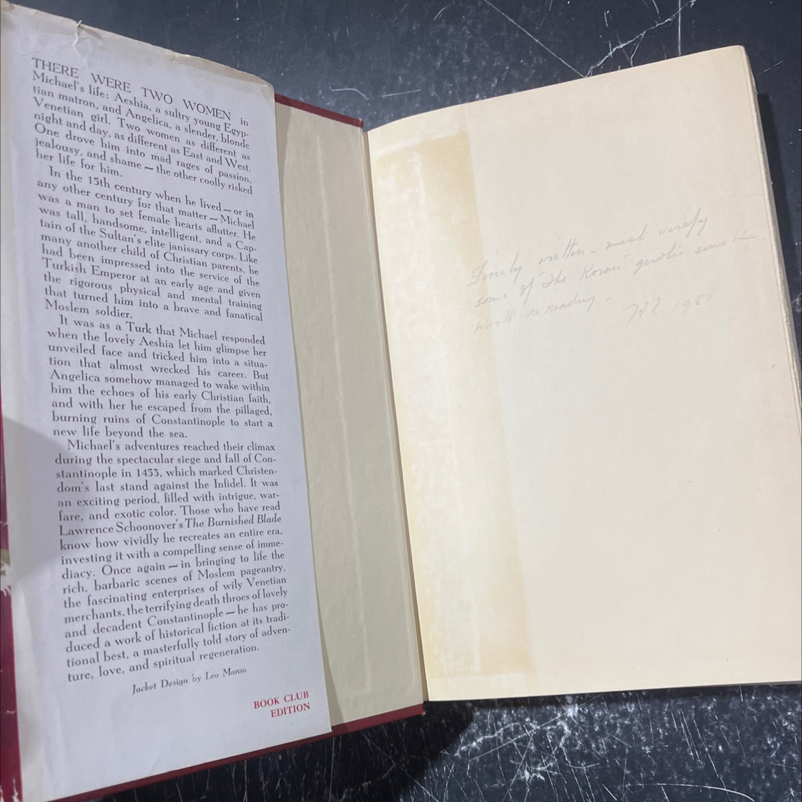 the gentle infidel book, by lawrence schooneover, 1950 Hardcover image 4