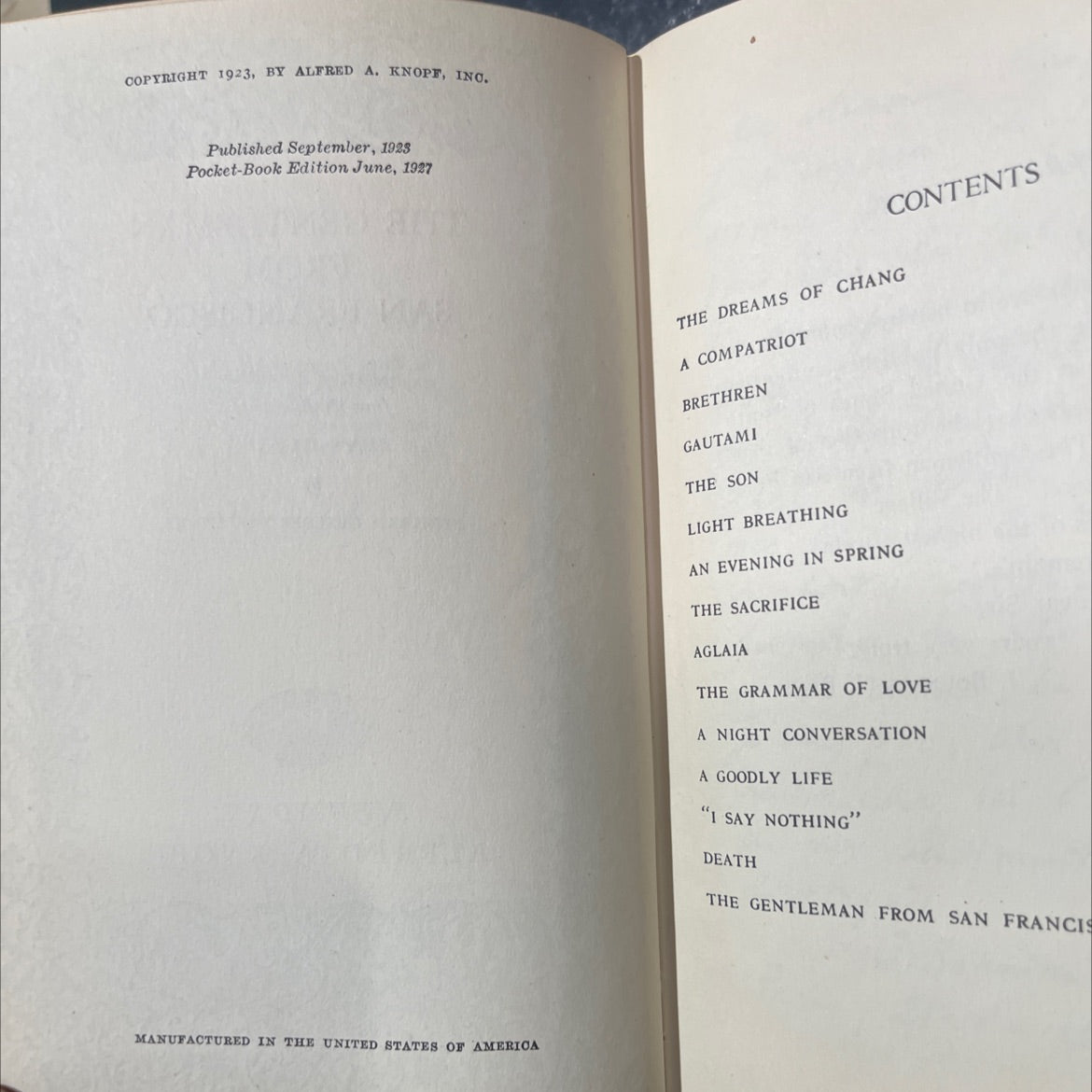 the gentleman from san francisco book, by ivan bunin, 1923 Hardcover image 3