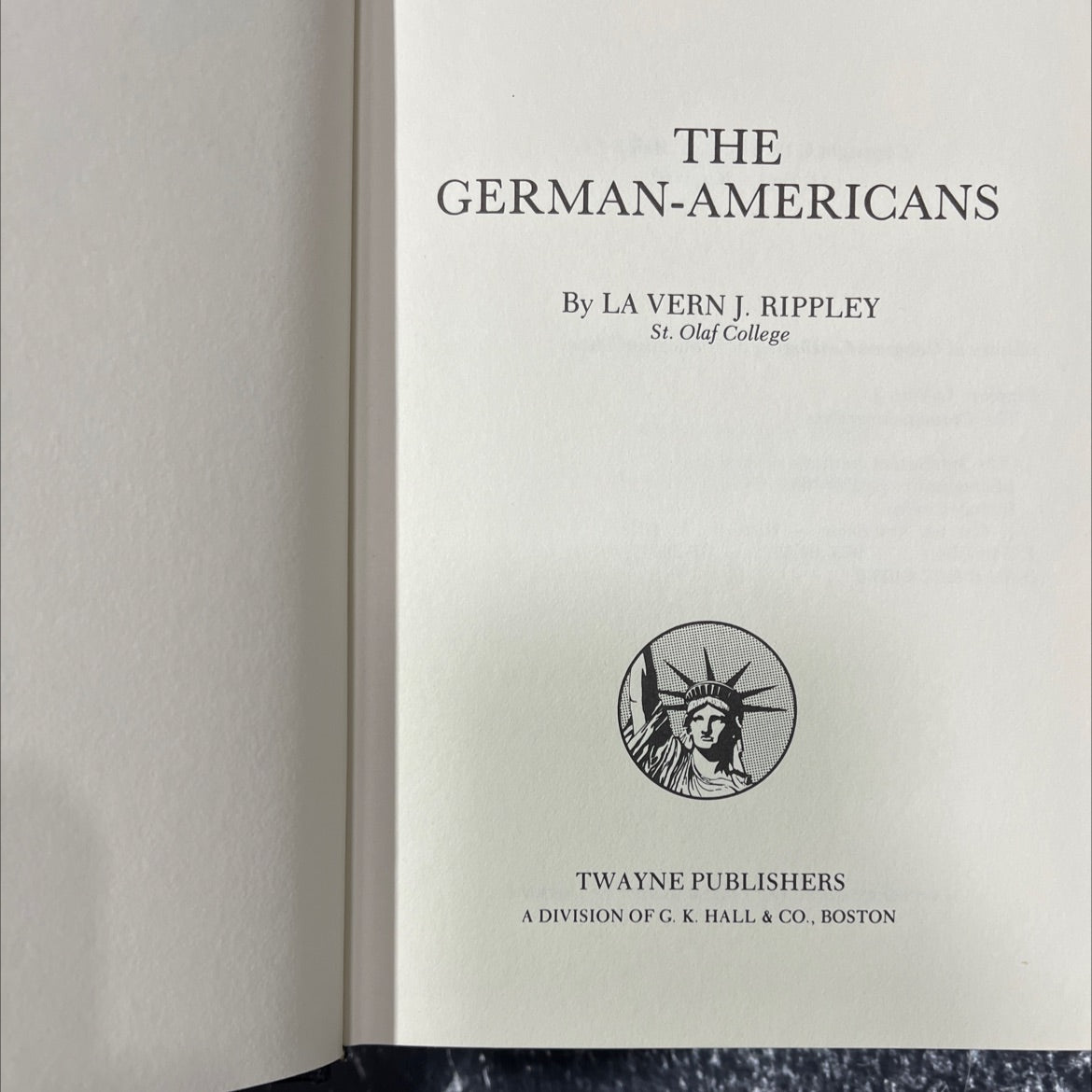 the german-americans book, by la vern j. rippley, 1976 Hardcover image 2