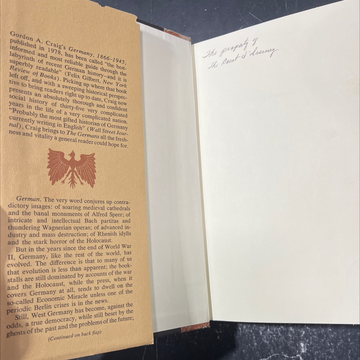 the germans book, by gordon a. craig, 1981 Hardcover image 4