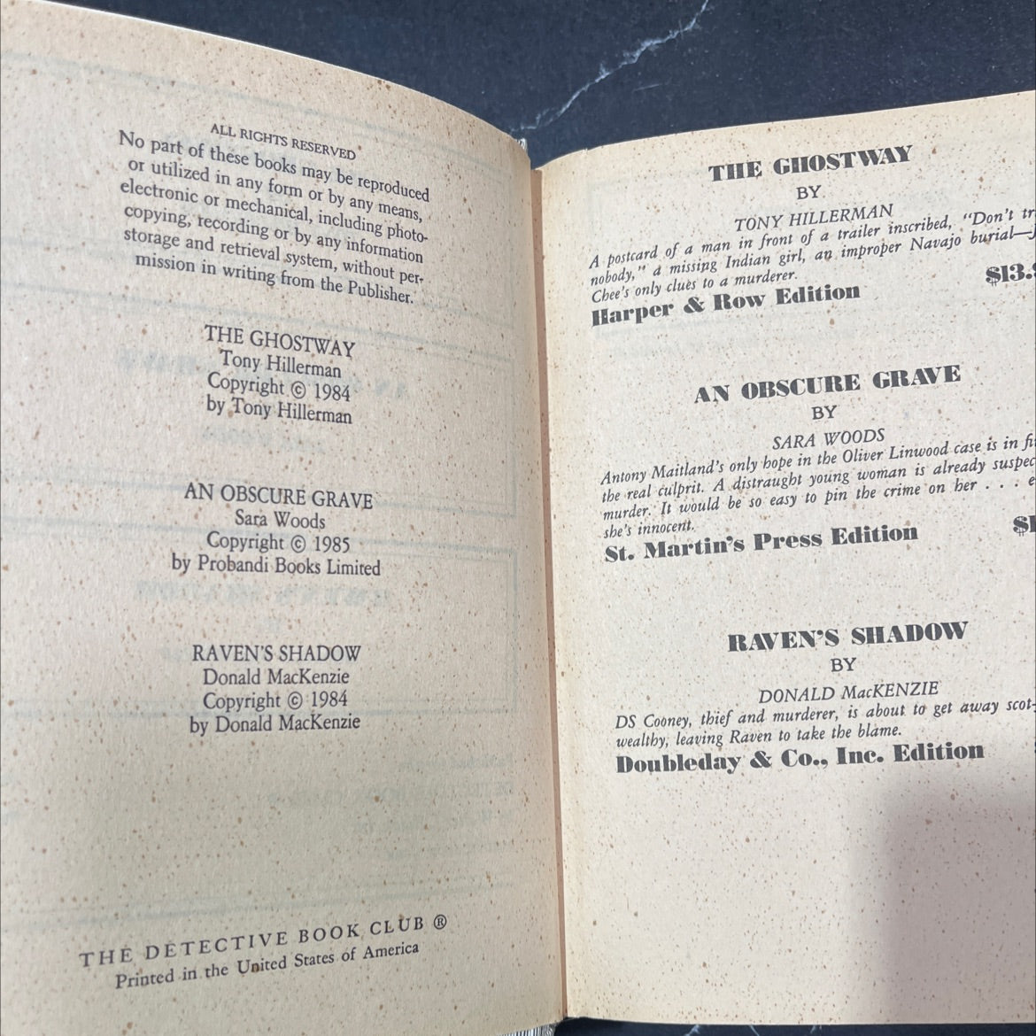 the ghostway book, by tony hillerman, 1984 Hardcover image 3