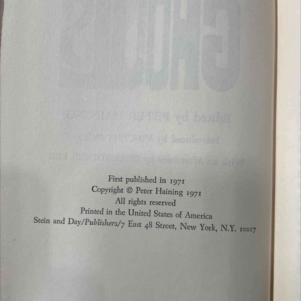 the ghouls book, by peter haining, 1971 Hardcover image 3