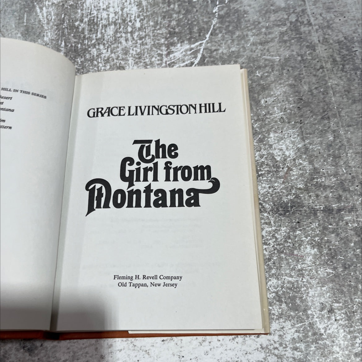 the girl from montana book, by grace livingston hill, 1982 Hardcover image 2