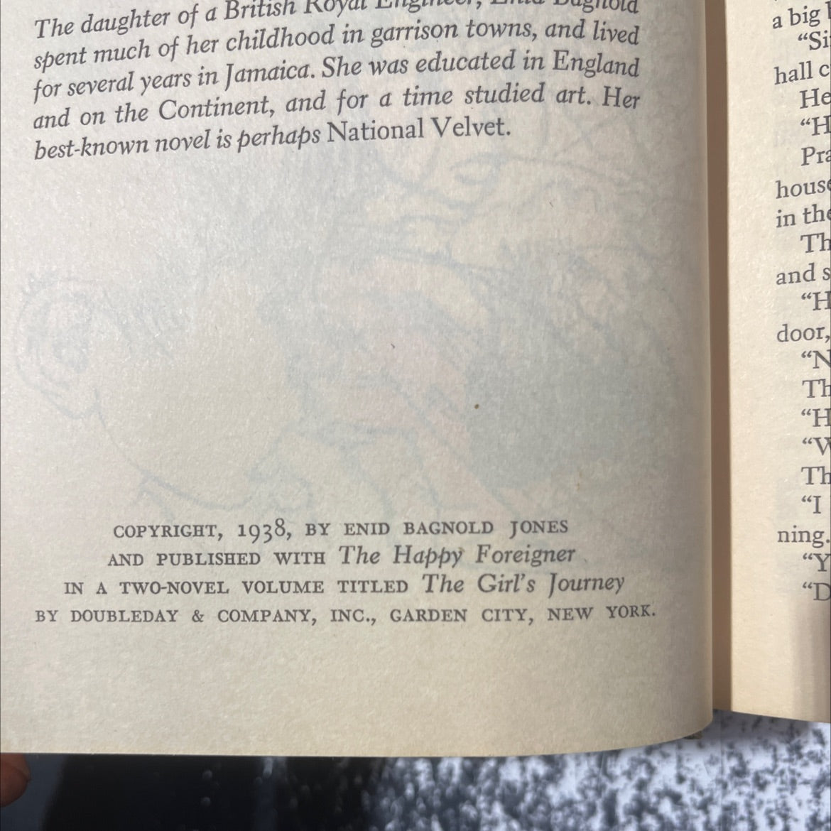 the girl’s journey book, by enid bagnold, 1938 Hardcover image 3