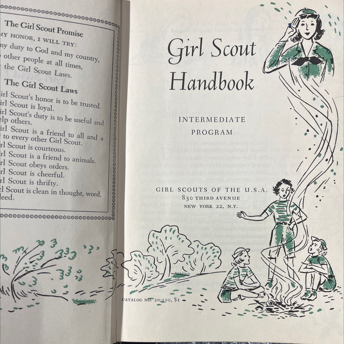the girl scout handbook book, by unknown, 1957 Hardcover image 2