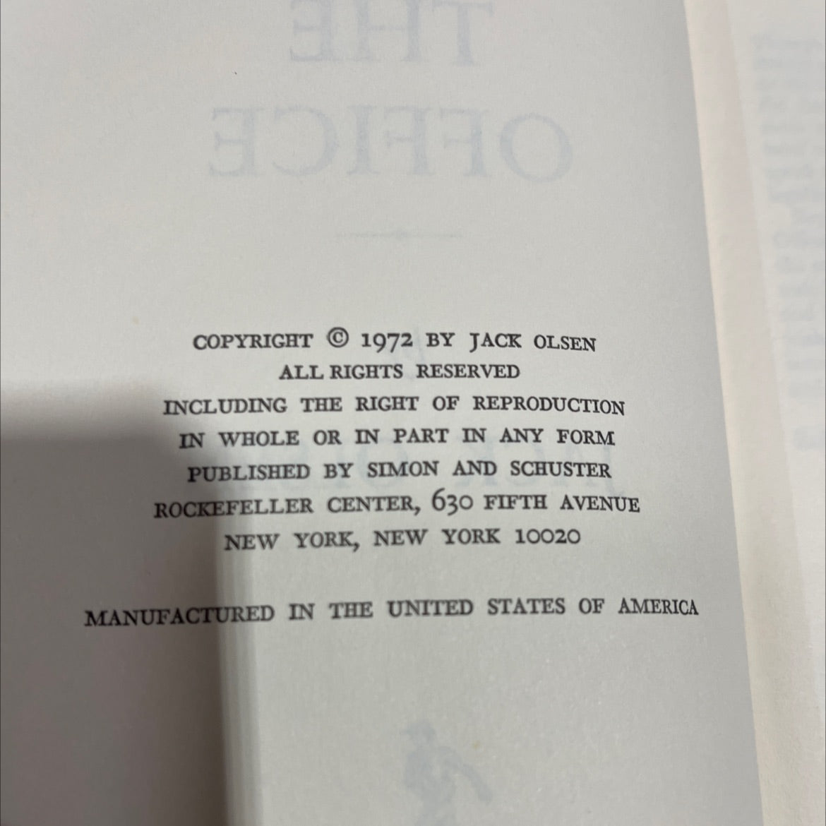 the girls in the office book, by jack olsen, 1972 Hardcover image 3