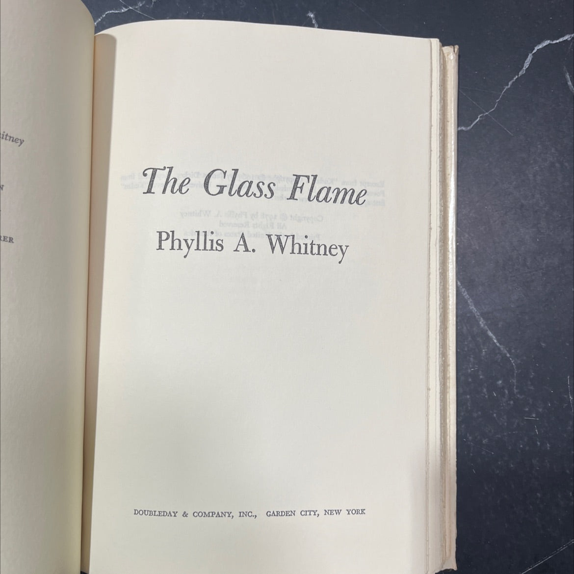 the glass flame book, by Phyllis A. Whitney, 1978 Hardcover image 2