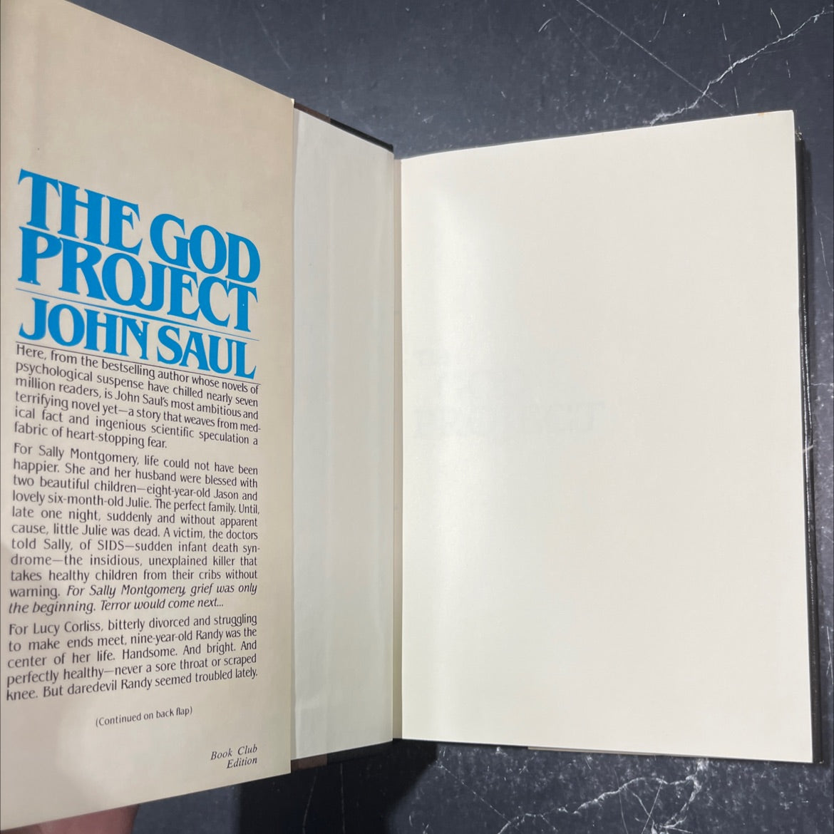 the god ohio project book, by John Saul, 1982 Hardcover image 4
