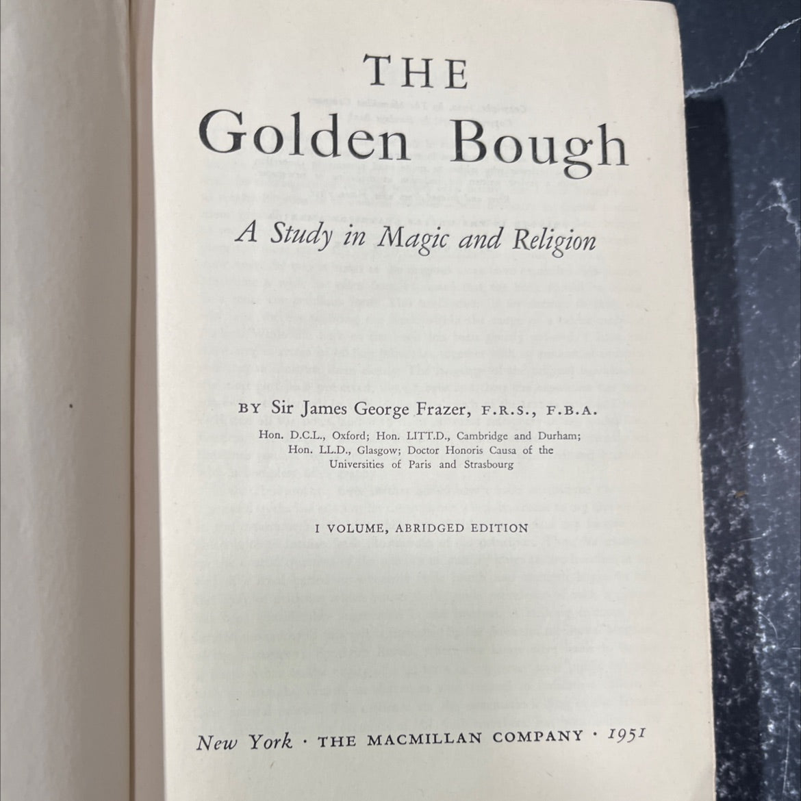 the golden bough a study in magic and religion book, by sir james george frazer, 1951 Hardcover image 2