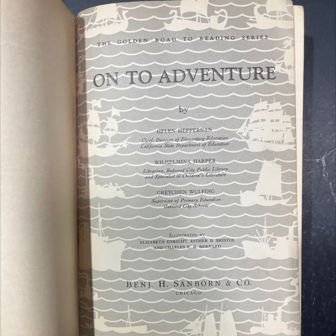 the golden road to reading series on to adventure book, by helen heffernan, 1943 Hardcover image 2
