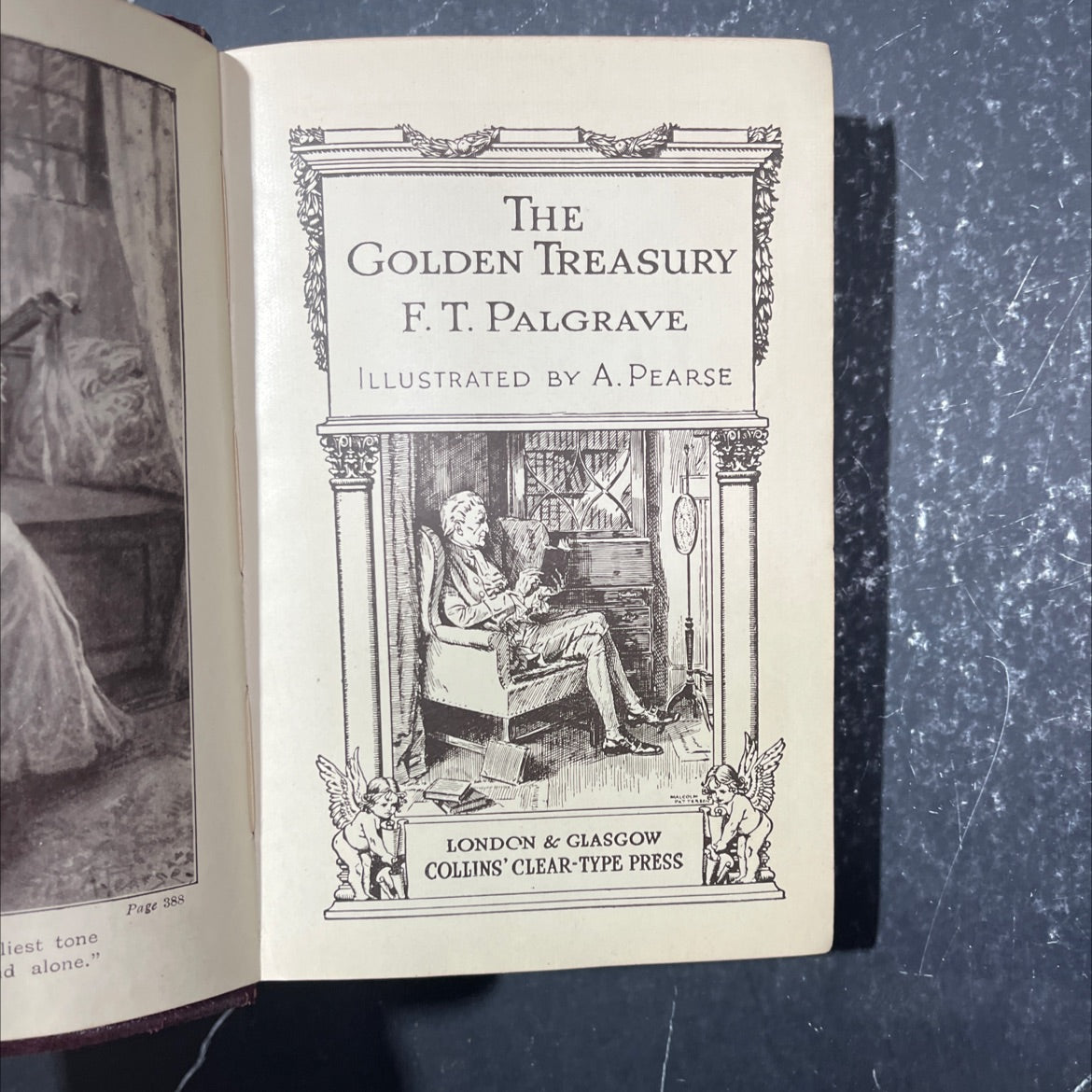 the golden treasury book, by f. t. palgrave, 1970 Leather image 3