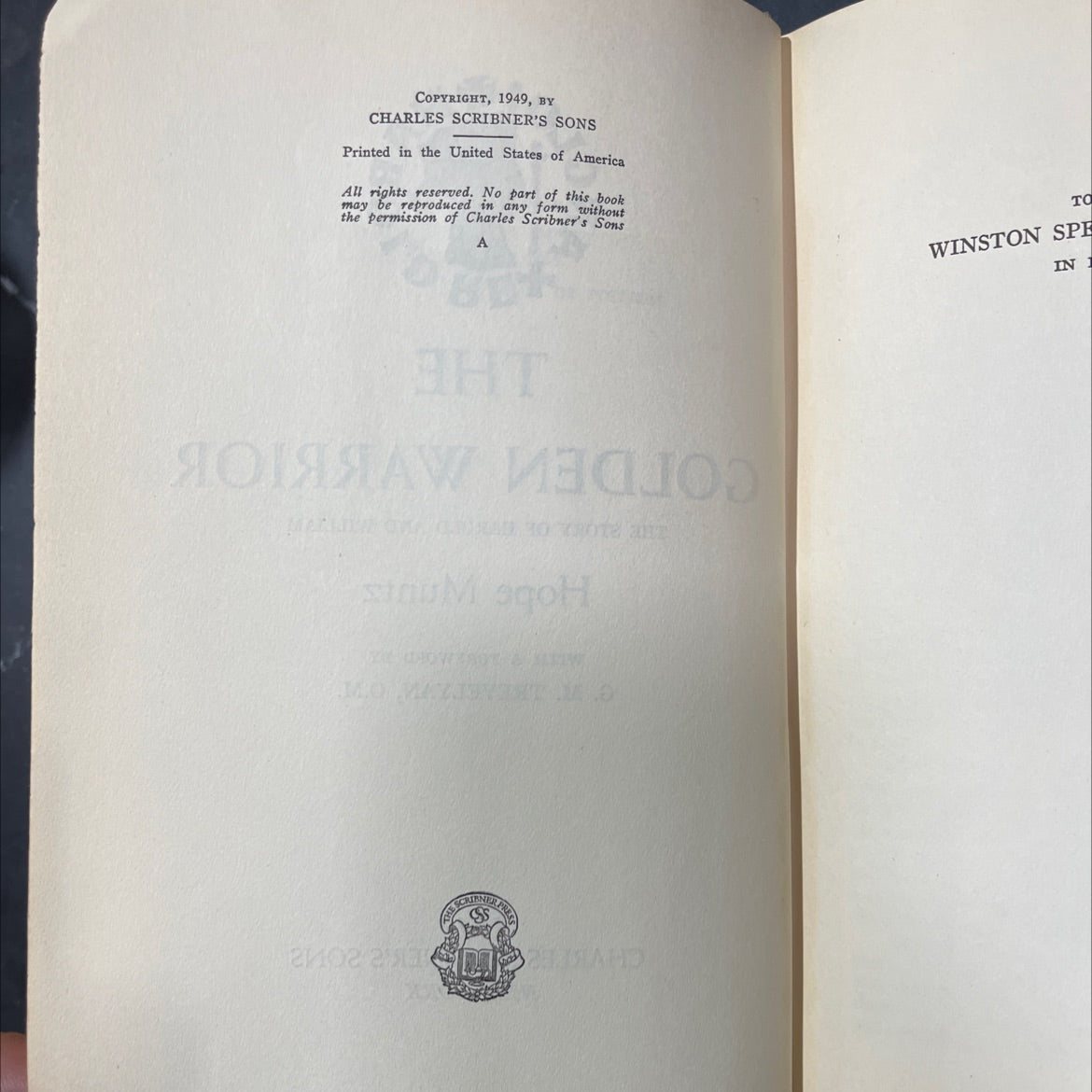 the golden warrior the story of harold and william book, by hope muntz, 1949 Hardcover image 3