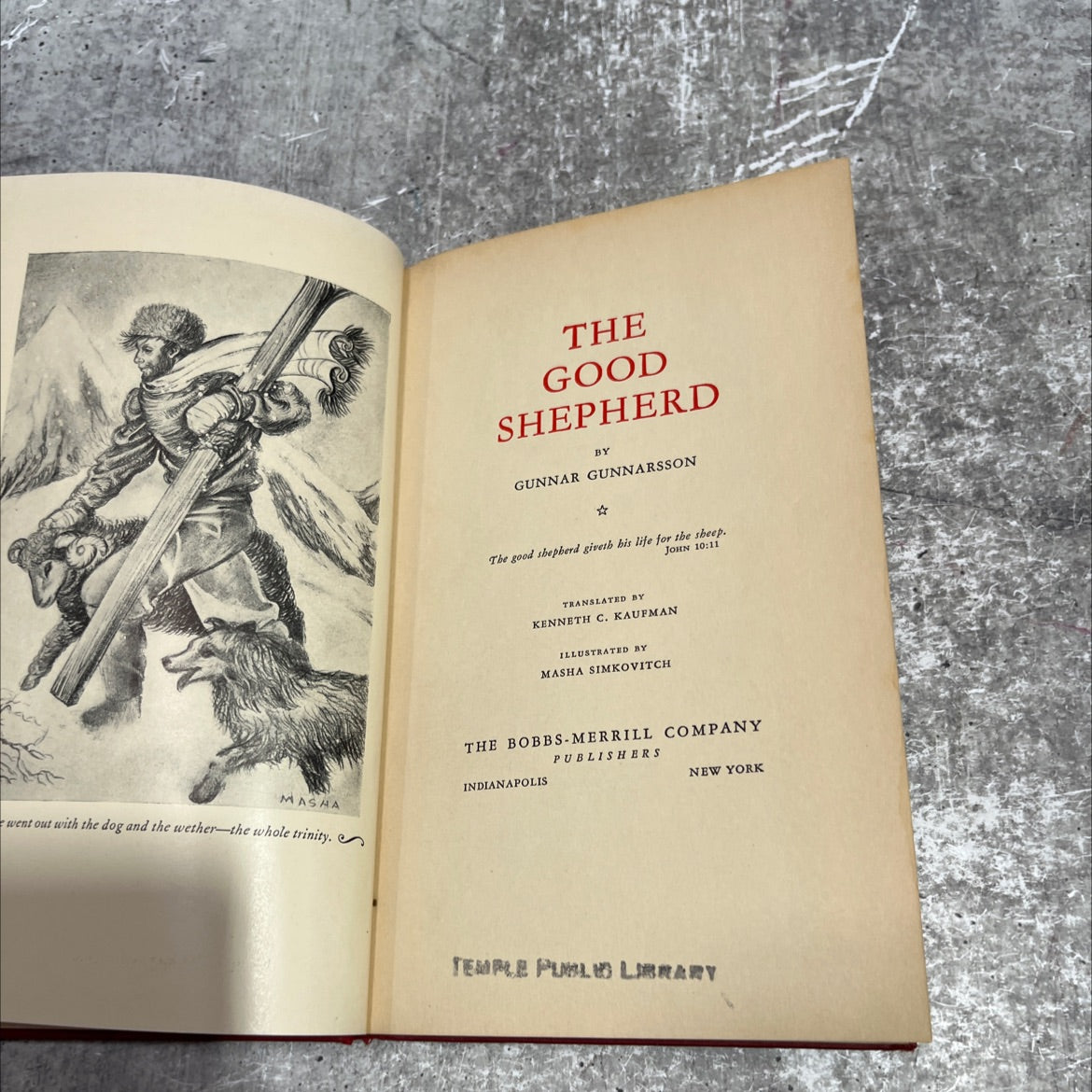 the good shepherd book, by gunnar gunnarsson, 1940 Hardcover image 2