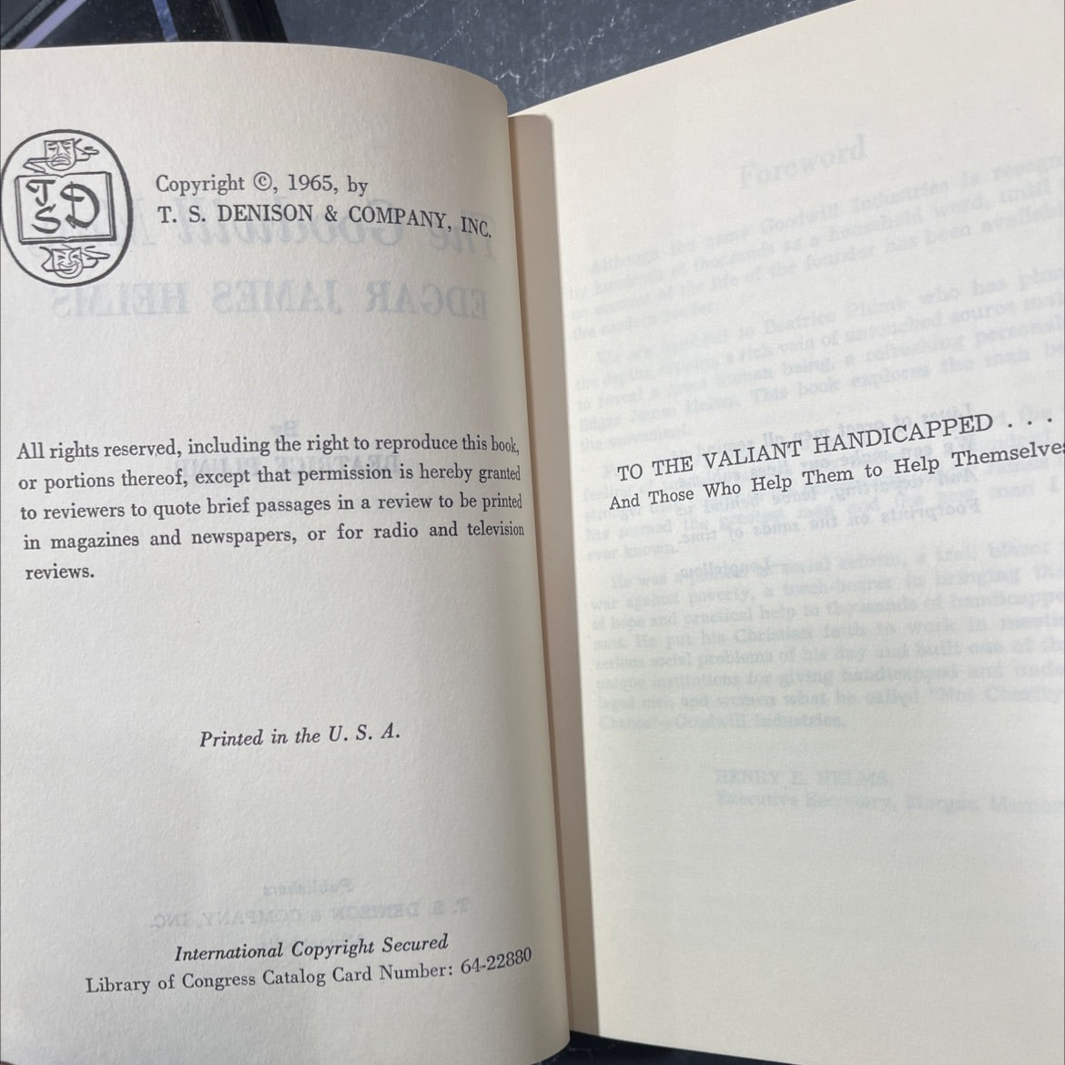 the goodwill man book, by edgar james helms, 1965 Hardcover image 3