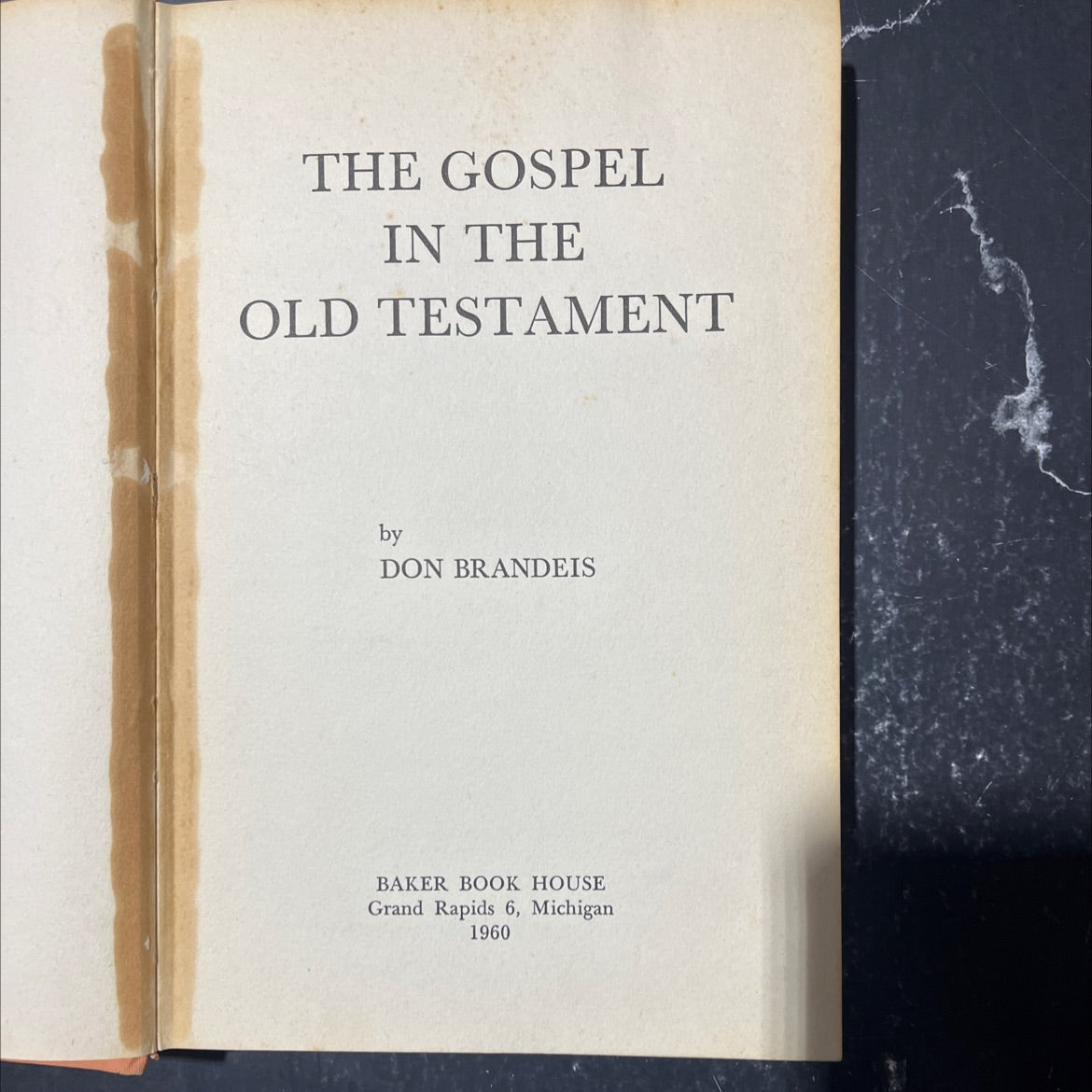 the gospel in the old testament book, by don brandeis baker, 1960 Hardcover image 2