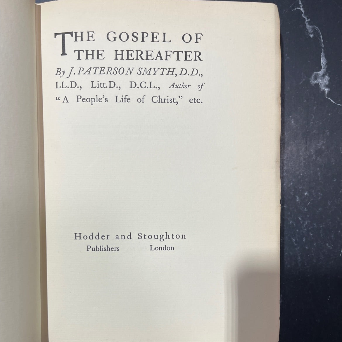 the gospel of the hereafter book, by j.paterson smyth, 1970 Hardcover image 2