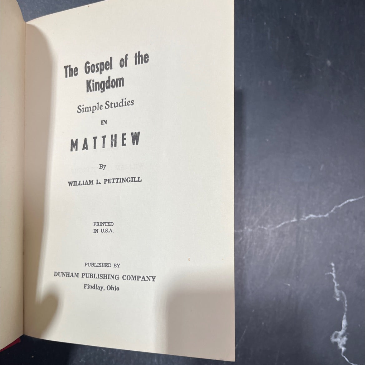 the gospel of the kingdom simple studies in matthew book, by william l. pettingill, 1970 Hardcover image 2