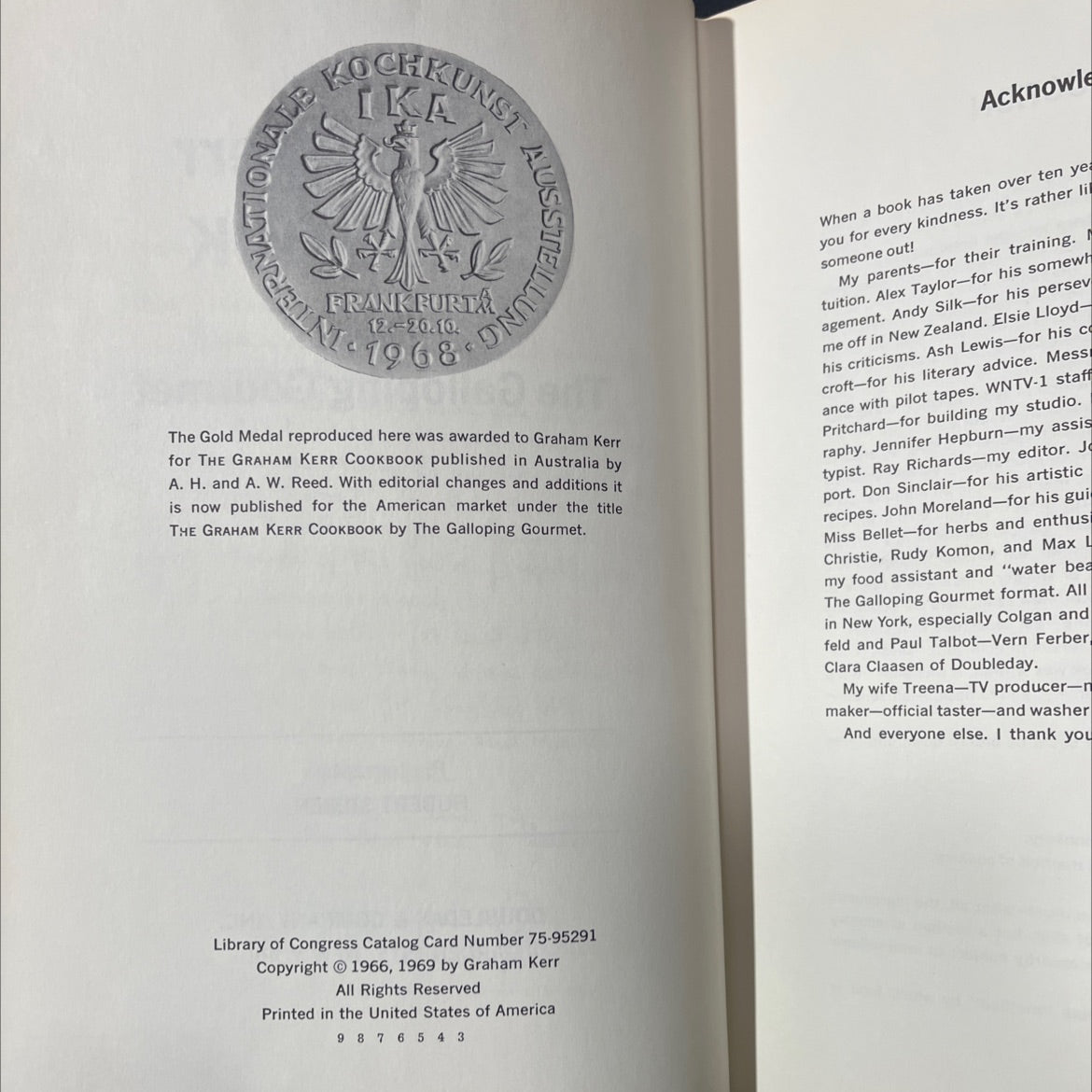 the graham kerr cookbook book, by graham kerr, 1969 Hardcover image 3
