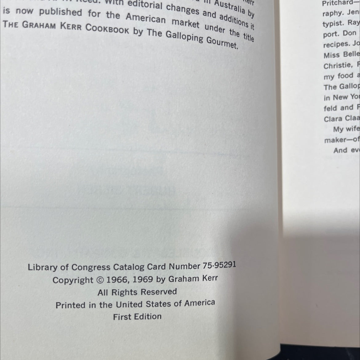 the graham kerr cookbook book, by Graham Kerr, 1969 Hardcover image 3