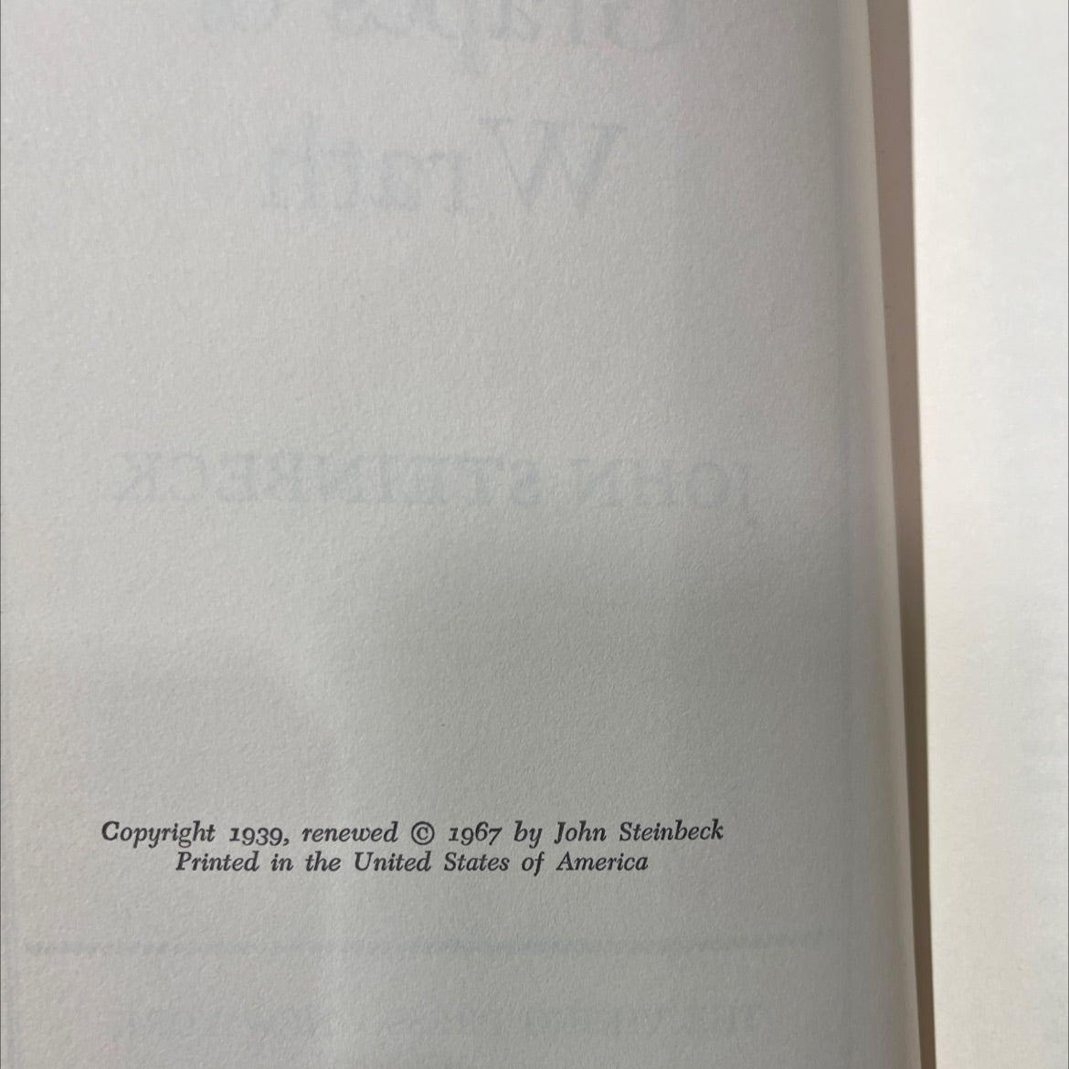the grapes of wrath book, by john steinbeck, 1967 Hardcover image 3