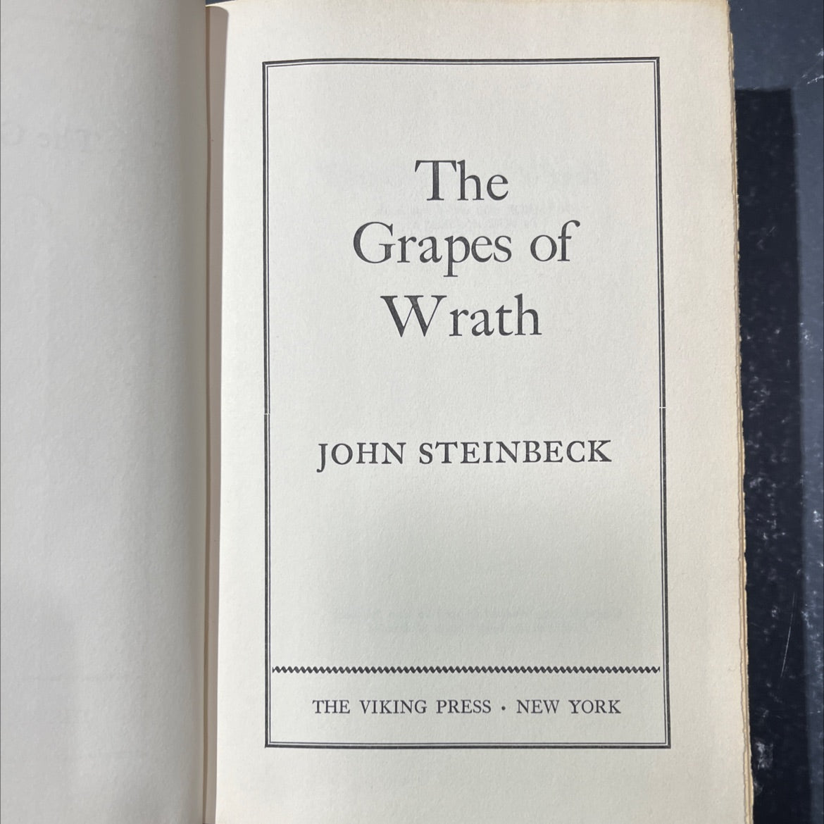 the grapes of wrath book, by john steinbeck, 1967 Hardcover image 2