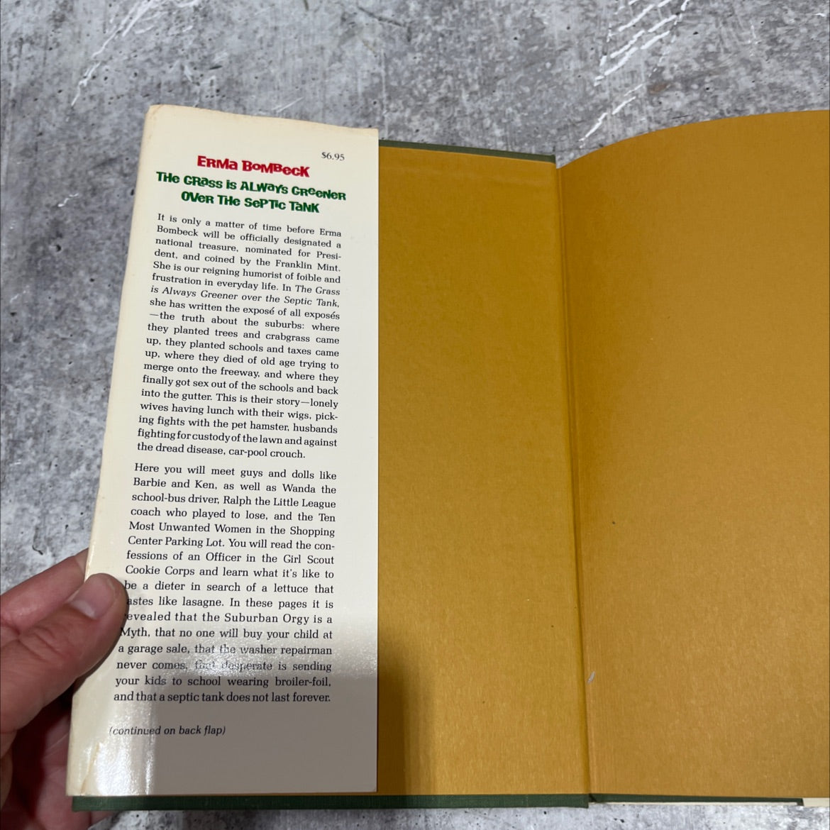 the grass is always greener over the septic tank book, by Erma Bombeck, 1976 Hardcover image 4