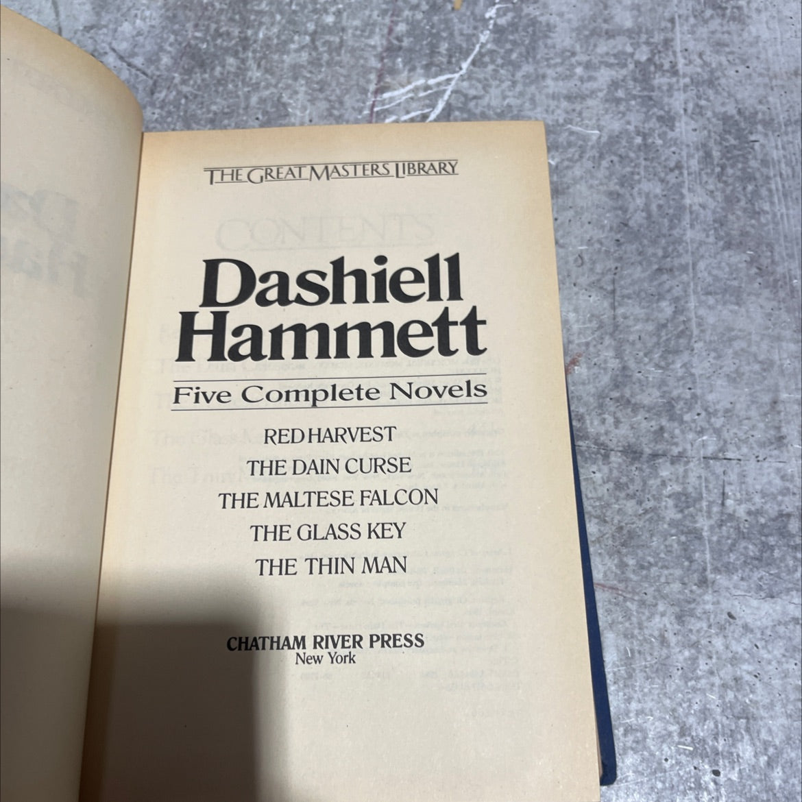 the great masters library dashiell hammett five complete novels book, by dashiell hammett, 1986 Hardcover image 2