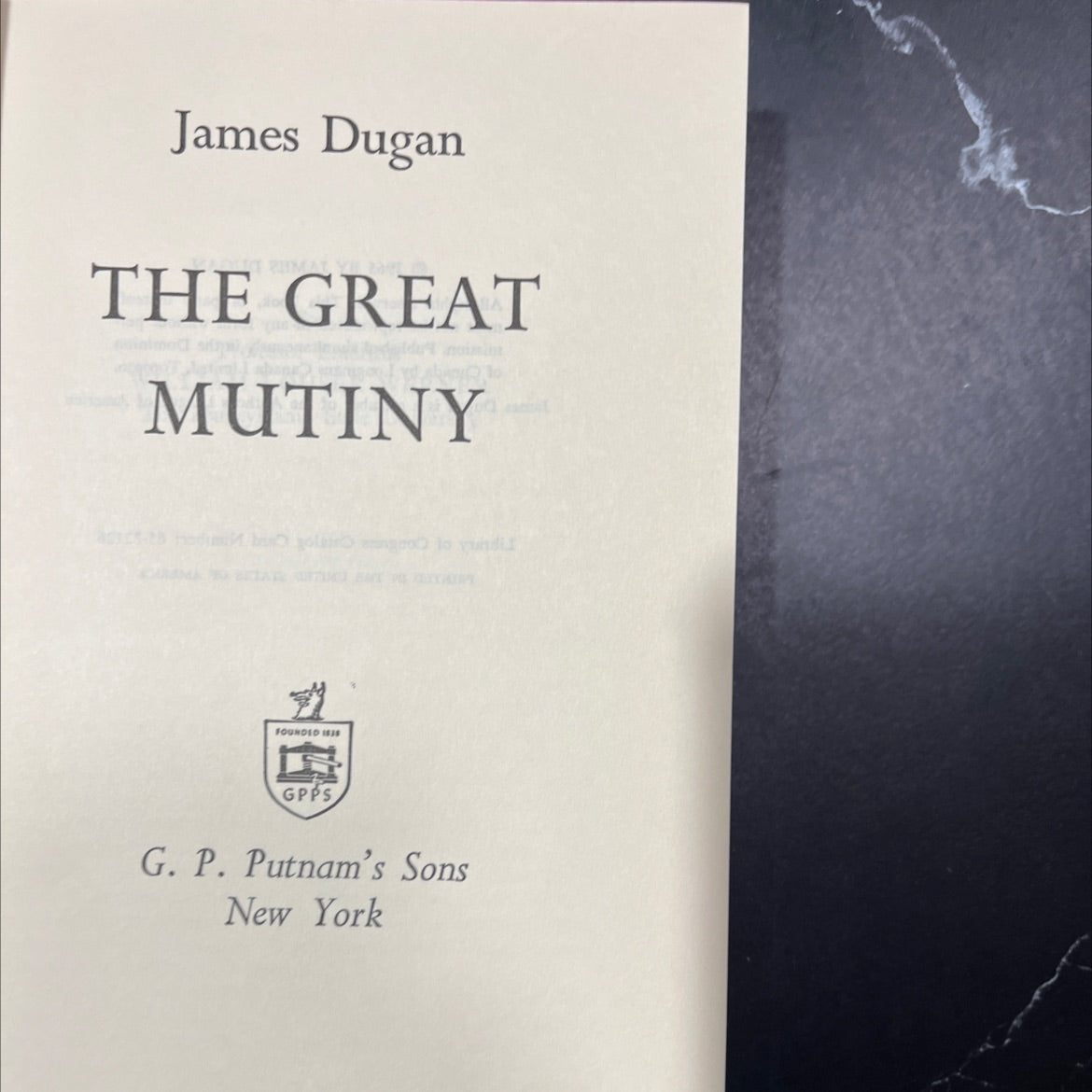 the great mutiny book, by james dugan, 1965 Hardcover image 2