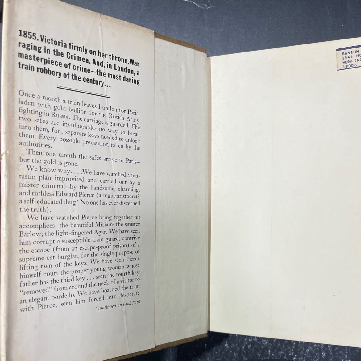 the great train robbery book, by michael crichton, 1975 Hardcover image 4