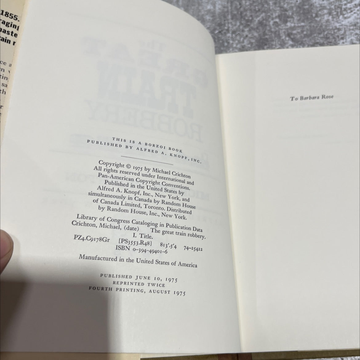 the great train robbery book, by michael crichton, 1975 Hardcover image 3