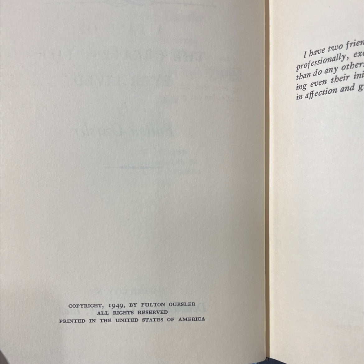the greatest story ever told a tale of the greatest life ever lived book, by fulton oursler, 1949 Hardcover image 3
