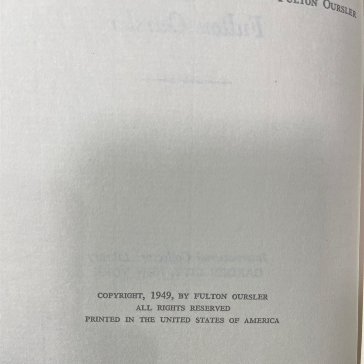 the greatest story ever told a tale of the greatest life ever lived book, by fulton oursler, 1949 Hardcover image 3