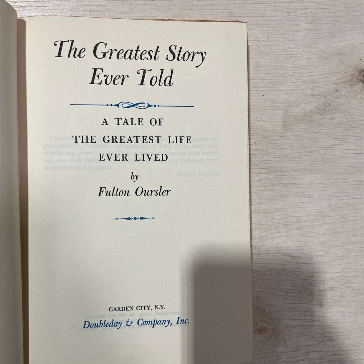 the greatest story ever told a tale of the greatest life ever lived book, by fulton oursler, 1949 Hardcover, Vintage image 2