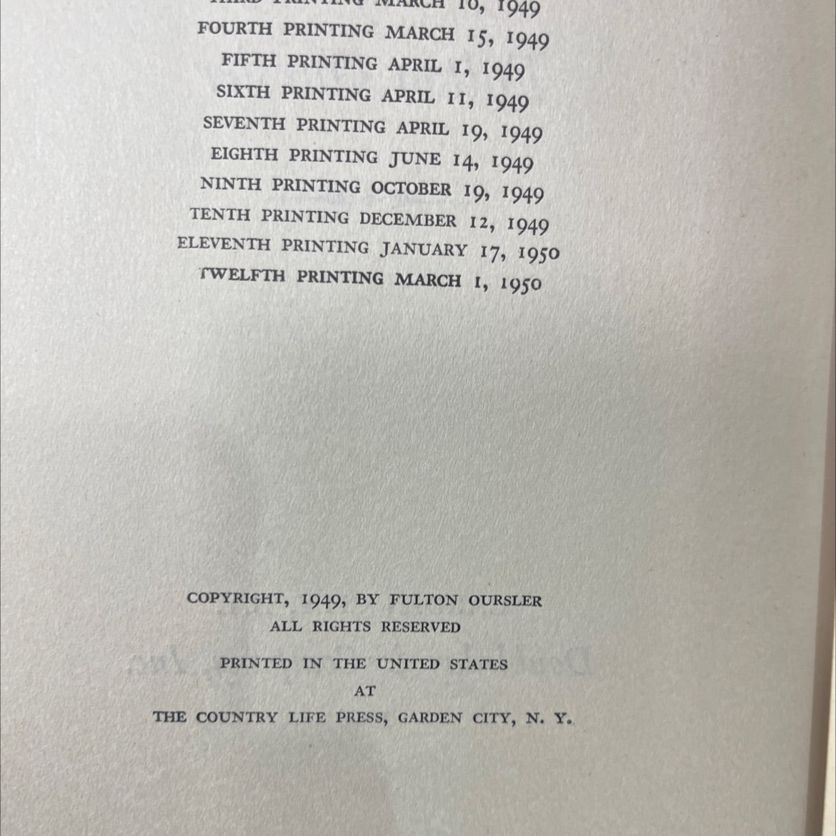 the greatest story ever told a tale of the greatest life ever lived book, by fulton oursler, 1950 Hardcover image 3