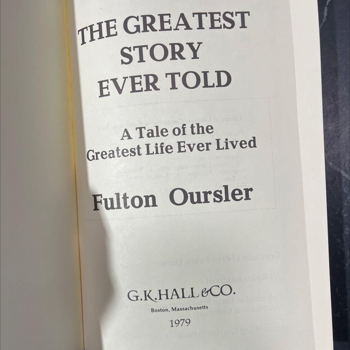 the greatest story ever told book, by Fulton Oursler, 1979 Hardcover image 2
