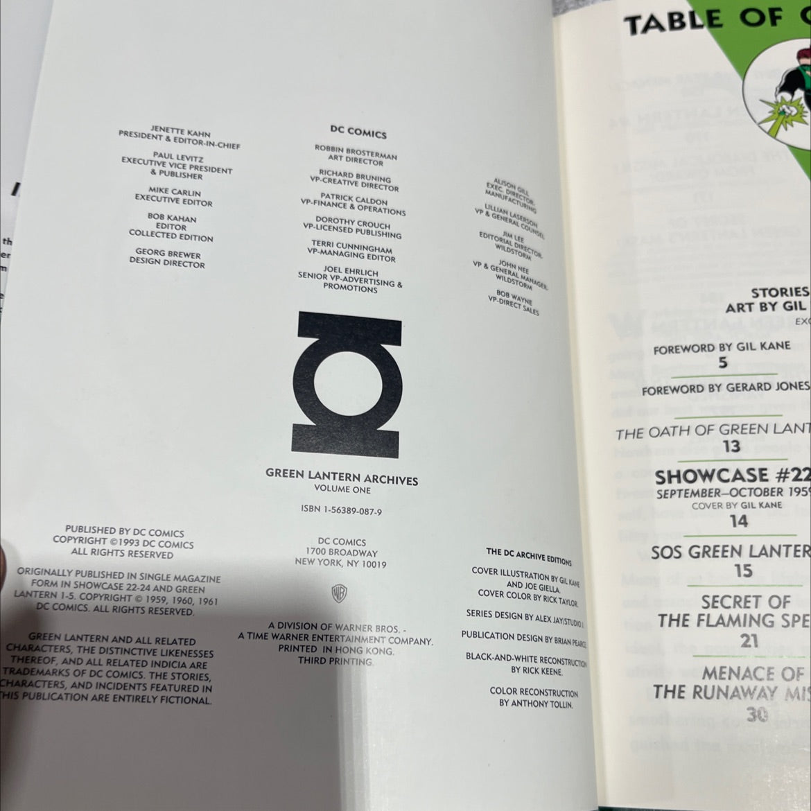 the green lantern archives volume one book, by unknown, 1993 Hardcover image 3