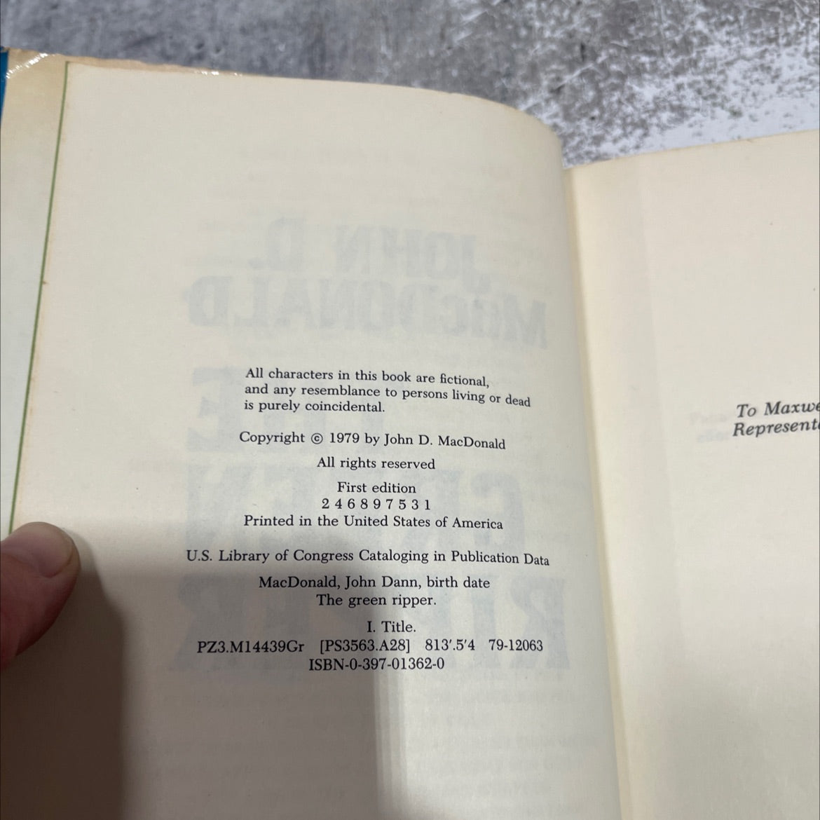 the green ripper book, by john d. macdonald, 1979 Hardcover image 3