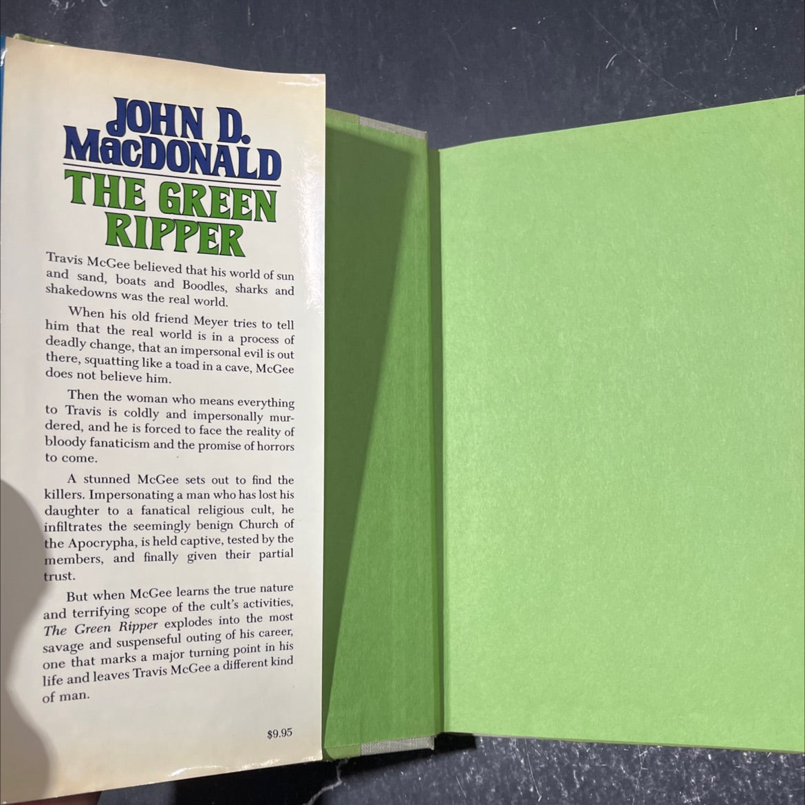 the green ripper book, by john d. macdonald, 1979 Hardcover image 4