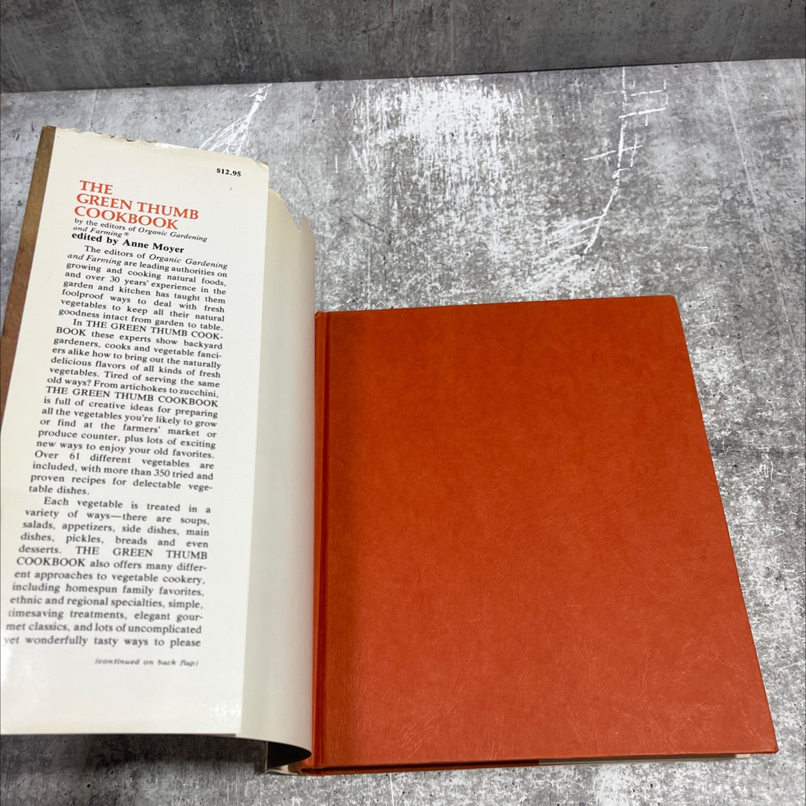 the green thumb cookbook book, by Anne Moyer, 1977 Hardcover image 4