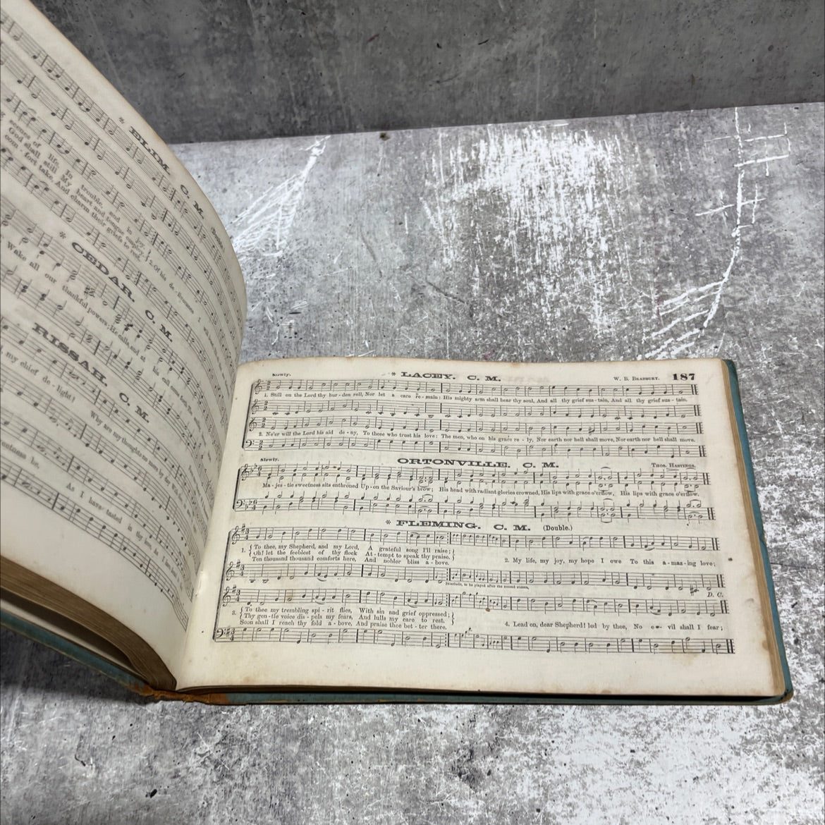 the hallelujah: a book for the service of song in the house of the lord book, by lowell mason, 1854 Leather image 4