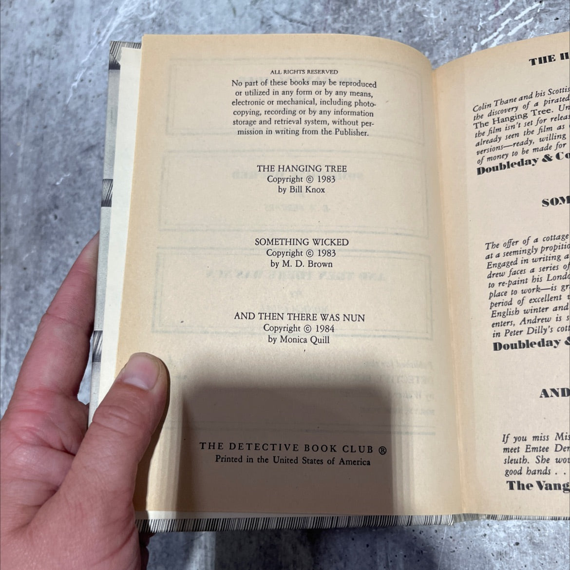 the hanging tree book, by Bill Knox, 1983 Hardcover image 3