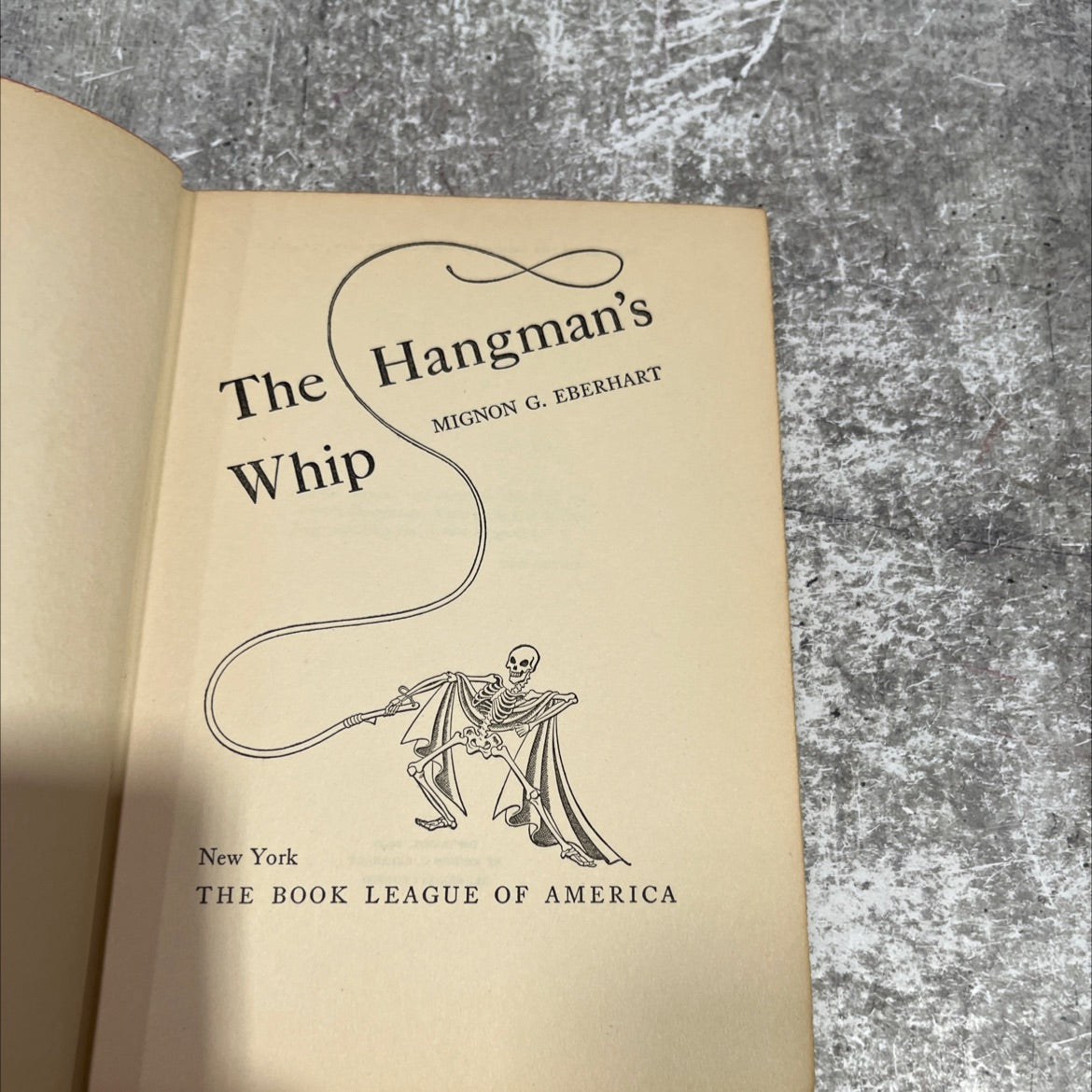 the hangman's whip book, by mignon g. eberhart, 1940 Hardcover image 2