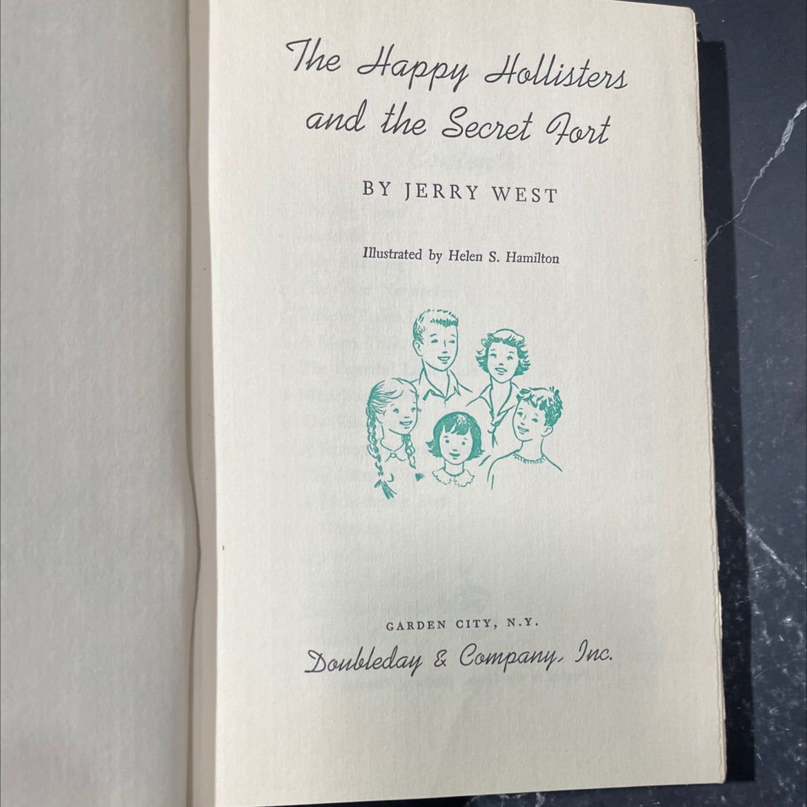 the happy hollisters and the secret fort book, by jerry west, 1955 Hardcover image 2