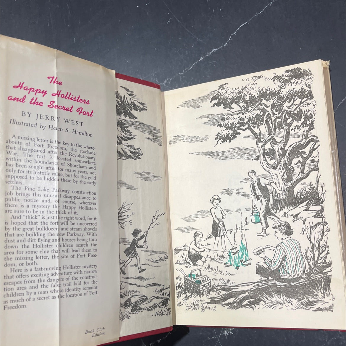 the happy hollisters and the secret fort book, by jerry west, 1955 Hardcover image 4