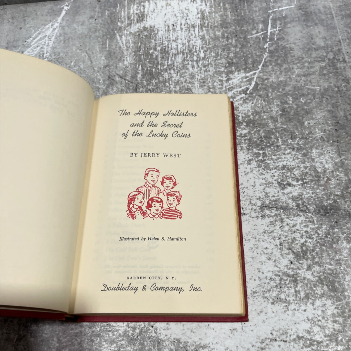 the happy hollisters and the secret of the lucky coins book, by jerry west, 1962 Hardcover image 2