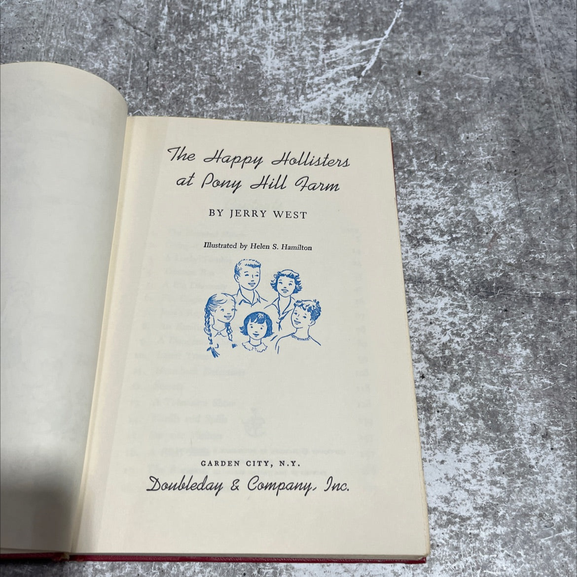 the happy hollisters at pony hill farm book, by jerry west, 1956 Hardcover image 2