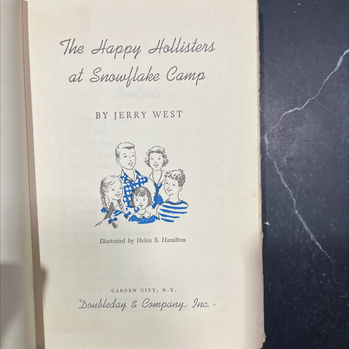 the happy hollisters at snowflake camp book, by jerry west, 1954 Hardcover image 2