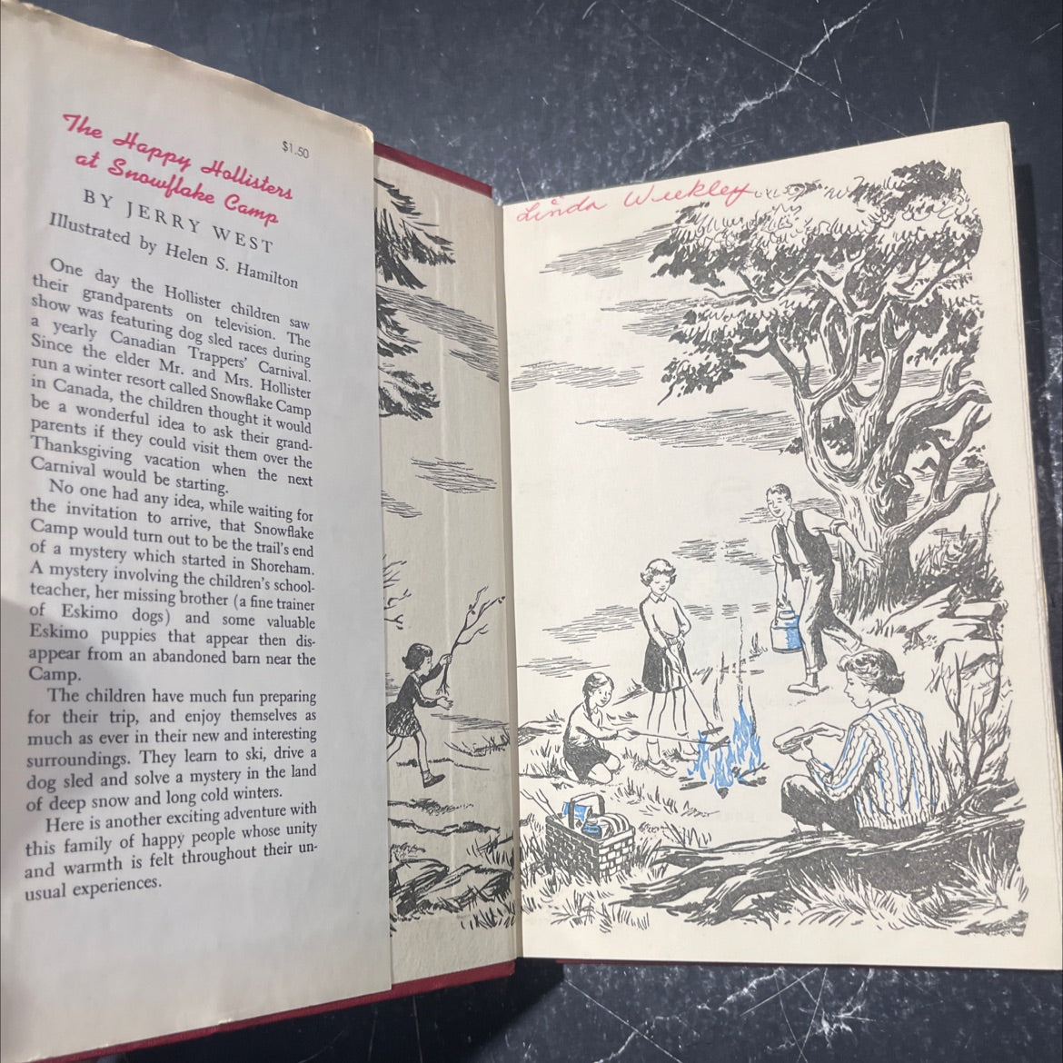 the happy hollisters at snowflake camp book, by jerry west, 1954 Hardcover image 4