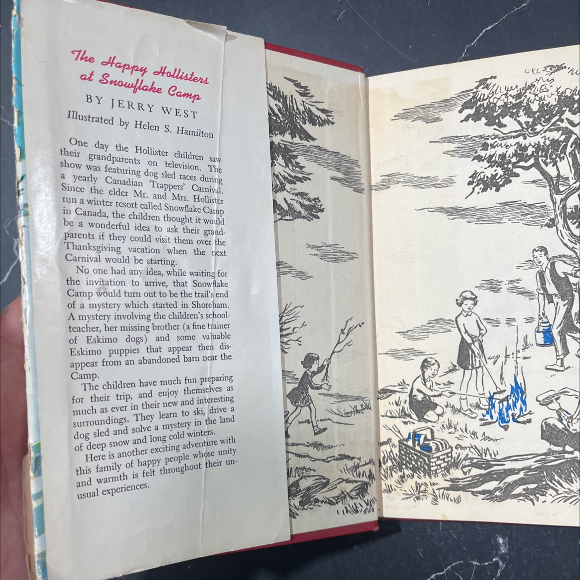 the happy hollisters at snowflake camp book, by jerry west, 1954 Hardcover image 4